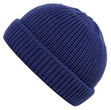 CLAPE Acryl Schippermütze Trawler Winter Beanie Hat Retro Fischermütze Strickmütze Rollmütze Extra Kurz Wolle Seemannsmütze