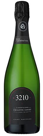 Champagne PHILIPPE GONET | Extra Brut 3210 100% Chardonnay da Les Mesnil e da Montgueux, il miglior cru dell'Aube | Confezione regalo in elegante astuccio (Extra Brut 3210)
