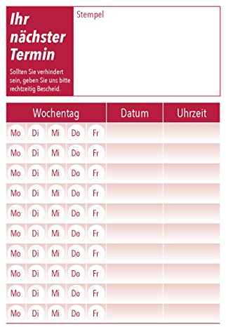 Die Kalenderversender Terminblöcke mit Durchschlag – Rot | mit Durchschlag