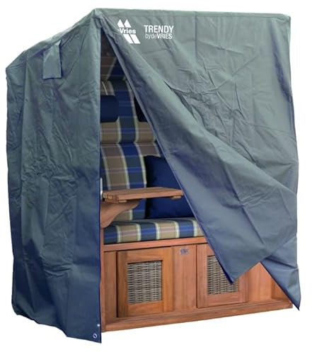 YOURSOL by deVries Strandkorb Schutzhülle Classic XXL,152 x 95 x 165 cm, dunkelgrau, wasserdicht, witterungsbeständig, Ventilations-Fenster, Strandkorbhülle