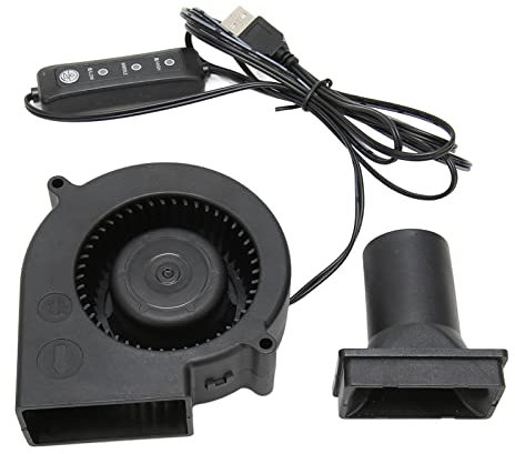 Bewinner USB Blower Fan with 3 Speed Control, 3.8in PC Cooling Fan, DC 5V Brushless,3800 RPM 22 CFM Computer Cooling Fan for PC Electronics 3D Printer,5V DC Brushless Cooling Fan