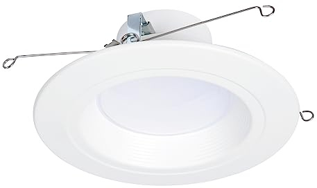 HALO RL 5/6 in LED Recessed Light Retrofit Selectable CCT 2700K, 3000K 3500K 4000K 5000K Dimmable Dim to Warm 900/1200 Lumens Wet Location Indoor Outdoor Ceiling Downlight RL56LS9FSD2W1EWH