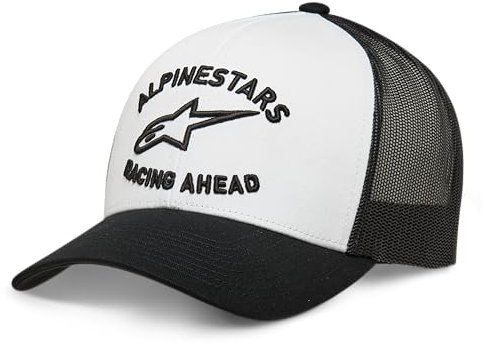 Alpinestars Herren Heritage Trucker HAT Baseballkappe, Weiß/Schwarz/Weiß, One Size