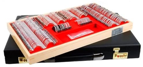 NVYAZJ Optical Trial Lens Set, Optometry Ophthalmic Instrument with 266pcs Trial Lenses Metal 36.5mm Full Aperture High Light Transmission Diameter 20-100mm, Precise Physical Examination