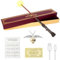 XPJBKC Harry Zauberstab mit Licht, 35CM Glühen P-Otter Wand, USB Aufladung Harry Magic Wand, Harry Stab in Geschenkbox mit Zauberspruch-Karte, Stationsticket und Halskette
