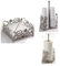 EDITACASA - Set 3 pezzi Porta Bicchieri, Porta Tovaglioli e Porta Rotolo - in metallo il set- kit segue uno stile moderno 2 colori ass tortora e bianco