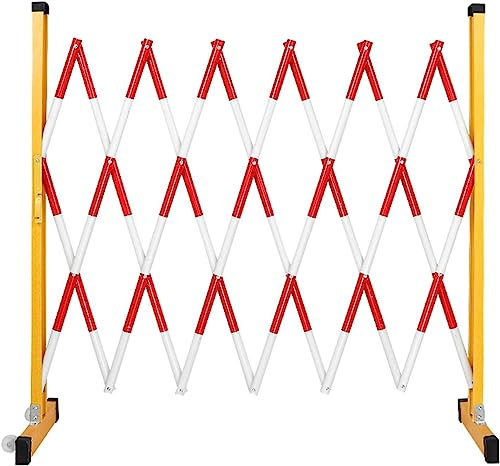 ZERAPH Verkehrsleitplanken, bewegliche Barrikaden, zusammenklappbare Barrikaden, Eindämmung von Menschenmengen, stabile Verkehrskontrollarbeiten (Farbe: Gelb, Größe: 1,2 x 6 m)