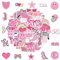 50Pcs Pink Style Stickers, Cute Vinyl Waterproof Stickers for Laptop Suitcase Bike Water Bottle, Cool Girly Aesthetic Sticker Sheets for Girls Teens Adults