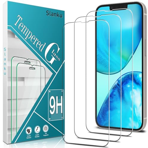 Slanku 3 Stück Panzer Schutzglas für iPhone 13 Pro Max/14 Plus Schutzfolie | Frei von Kratzern, 9H Härte, 0.33mm Ultra-Klar Displayschutzfolie, Blasenfrei, Ultrabeständig
