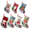 TOSUTO Weihnachtsstrumpf,Nikolausstrumpf Kinder Set 7er,Personalisiert Nikolausstiefe,Befüllen Weihnachtsstrumpf,mit Weihnachtsmann,Schneemann,Rentier,Bärchen,für Feiertags Familienparty Dekoration