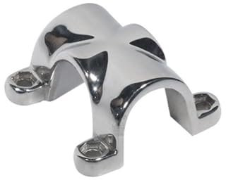 ancora a grappino pieghevole Clip for tubi in acciaio inossidabile da 25 mm, morsetto for tubi con fissaggio a croce, tipo di base, staffa for tubi ispessiti a doppio bullone comoda e portatile, spazi