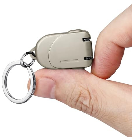 VOGARB Portable Mini Nail Clippers Collapsible Keychain Nail Clipper for Men and Women Fingernail and Toenails, Stainless Steel, Champagne