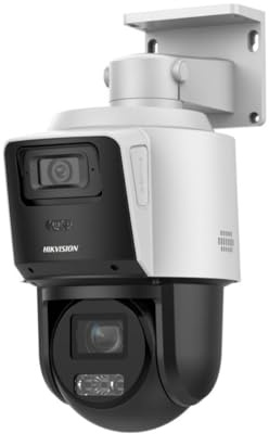 Hikvision Cámara de Seguridad IP PT TandemVu PTZ PoE+ 4MP+4MP 2.8mm Exterior IP66 - DS-2SE3C404MWG-E/14(2.8mm)