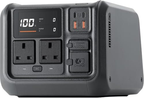 DJI Power 500 Tragbare Powerstation, 1000W Solar Generator, 512Wh LiFePO4 Akku, 4-in-1 Schnellladefunktion, 23db Ultra-Leise, Solargenerator für Camping, netzunabhängiges Leben, Wohnmobil, Notfall