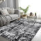Capslpad Schwarz Abstraktes Teppich Wohnzimmer 120x180cm rutschfest Kurzflor Kunstwolle Schlafzimmer Teppich Waschbar Minimalistisch Bettvorleger Teppiche für Wohnzimmer Schlafzimmer Büro Bereich