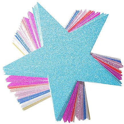 IMIKEYA 80St Glitzerndes Pentagramm Lametta-Sterngirlande Papier Haushaltsdekoration Jubiläum Wand polsterung bastelzeug glitzernde Sterndekorationen Hintergrunddekorationen für zu Hause