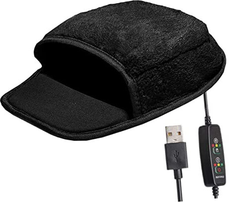 Lurrose Usb Heated Mouse Pad Warm Plush Mouse Pad for Home Office Temperature Control