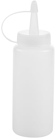 Fangxuee Kunststoff Quetschflasche Wuerze Verteiler Ketchup Senf Reinweiss 6 Unzen