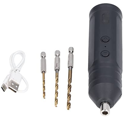 Electric Screwdriver Cordless with 3pcs Twist Drill Bit Tool Set Kit for Maintenance