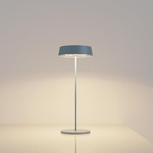 Palmina 901,lampade da tavolo senza fili,lampade da tavolo ricaricabili E Dimmerabile In Alluminio,abat jour senza fili 4400mah,Protezione IP54,luce da tavolo esterno/Interno/Blu