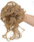Dutt Haarteil Mit Haaren Haargummi Hochsteckfrisuren,Messy Bun Haarteile Lockige Wellige Große Haar Bun Scrunchies Erweiterungen kunsthaa Updo für Frauen Mädchen (braun/blond)