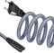Stromkabel 2 Polig, Netzkabel 3m Stromkabel, Strom Kabel (CEE 7/16 auf C7), Typ C Eurostecker mit VDE, Nylon-Geflecht Kleingerätekabel für TV, PS3/PS4/PS5/ Xbox Serie X/S, Blu-ray