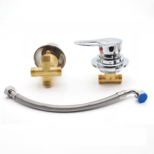 2/3/4/5 Vie Rubinetto Doccia Miscelatore Acqua Fredda E Calda In Due Parti Doppio Supporto Controllo Tipo Rotante Fisso (Thread 3 way)