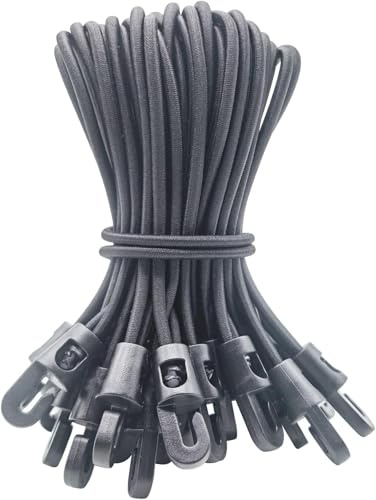 Spanngummi mit Haken 25 Stück, 15 cm Kurz Gummispanner,Expander mit Haken, Planenspanner Zeltgummis Gummispanner mit Haken für Camping Planen