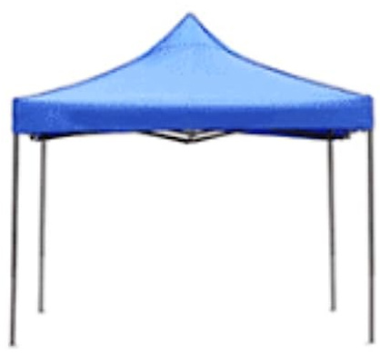 Cocoarm Cubierta Superior de Dosel 3x3m Azul Cuadrado Plegable Prueba de Tela Oxford Reemplazo para Sombra de Patio Jardín Exterior