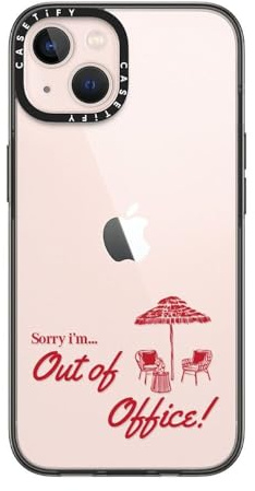 CASETiFY Compact Schutzhülle für iPhone 13 [2 x Falltest in Militärqualität/1,2 m Fallschutz] - OOO Message - Schwarz