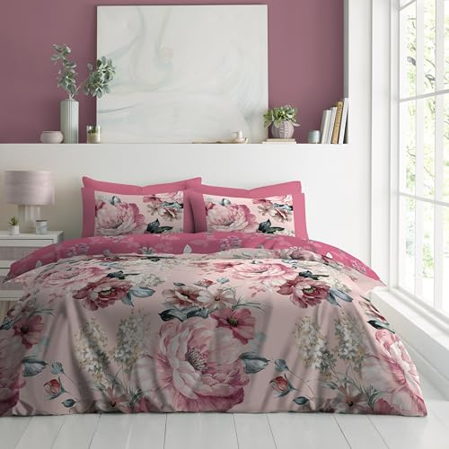GC GAVENO CAVAILIA Reversible Butterfly Print Duvet Cover Sets | 3Piece Kingsize Duvet Cover Sets With Pillow Cases | Hypoallergenic, Lightweight Polycotton Quilt Covers Floral Bedding Set
