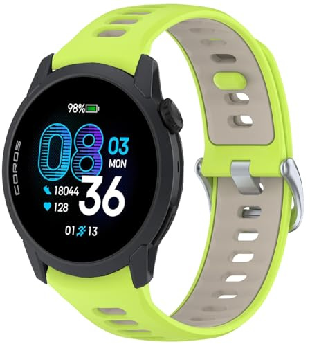 Silikon Sportarmband kompatibel mit Coros Pace 4/3/Pace Pro/Apex 4 42mm/2 Pro/Pro/Apex 46mm, 22mm Armband für Garmin Venu 2/3/Venu 4 45 mm/Vivoactive 4/Forerunner 265/255/745