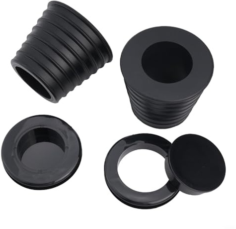 Lot de 4 anneaux en caoutchouc de silicone pour table de 5,1 cm, trou de parasol et coin conique pour terrasse, jardin, verre, acrylique, table noire