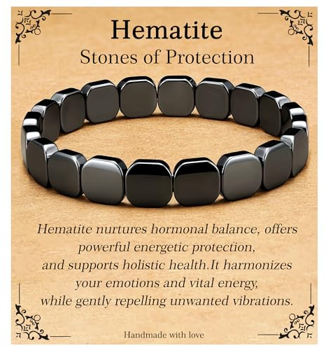 Esrael 10MM Magnetic Hematite Black Obsidian Tiger Eye Beaded Bracelet for Men Dad Daddy Papa,Triple Protection Elastic Natural Stone Bracelet Inspirational Jewellery,Father Day Birthday Gifts