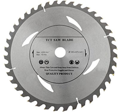 Lama per sega circolare di alta qualità, (troncatrice) 350 mm x 32 mm x 40T, per tagliare il legno
