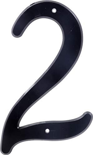 Hillman 839754 Black House Number 2, 4-Inch Nail Plastic