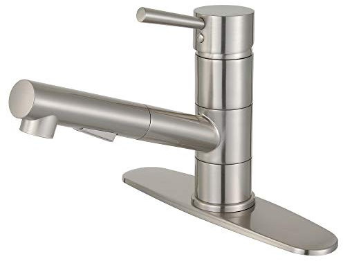 Kingston Brass LS8408DL Concord Ausziehbarer Küchenarmatur, gebürsteter Nickel