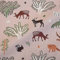 Stoff Meterware Kinderstoff Baumwollstoff rosa Waldtiere Reh Eichhörnchen Dekostoff Vorhangstoff Betthimmel