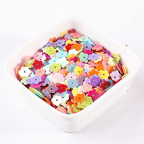 720 Teile/los 6mm Flache Pflaume Blume Pailletten Pailletten Mittelloch Für DIY Nähzubehör Korea Modeschmuck Beschläge-Mix AB Random