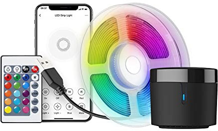BroadLink Smart Remote Control Hub RM4 mini con retroilluminazione LED TV, TV di controllo All in One, strisce LED, condizionatore d'aria, compatibile con Alexa, Google Home, IFTTT