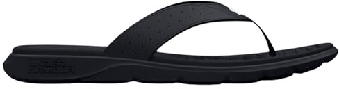 Under Armour Men's Ignite Pro Flip Flop, (001) Black/Black/White, 11, US