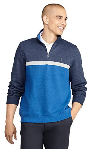 IZOD Advantage Performance Herren-Fleecepullover mit Viertelrei verschluss, Peacoat Cblock, X-Large