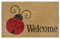 Hanse Home Kokos Fußmatte für Innen 45x75cm – Fussmatte Kokosmatte Schmutzfangmatte Marienkäfer Welcome Design, rutschfest für Eingangsbereich & überdachten Außenbereich – Natur