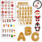 DuneDesign ÜBER 100 STICKER Adventskalender Zahlen - Buchstaben für Namen - Wichtel Aufkleber Zahlenaufkleber Adventskalender zum Befüllen Zahlensticker 1-24 DIY Deko für Adventskalender Bastelset