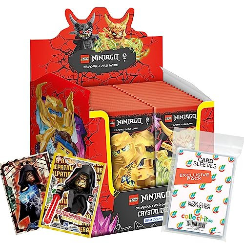 Bundle mit Blue Ocean Lego Ninjago Serie 8 Trading Cards - 1 Display (50 Booster) + Exklusive Collect-it Hüllen