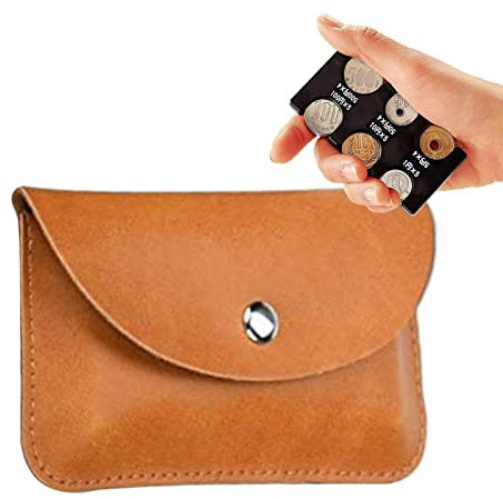 BIOTAT Kleines Bargeld-Umschlag-Portemonnaie - PU-Ledertasche | Wiederverwendbarer Budget-Geldaufbewahrungs-Organizer mit Münzsortierer für Zuhause, Büro, Reisen