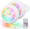 LyLmLe Magnético LED Luces Subacuáticas para Piscina, 15cm RGBW Foco Piscina Sumergible con Remoto, Alimentación USB-C Recargable, 18 LEDs Color Cambiante Piscina Desmontables Decoración 2Pack