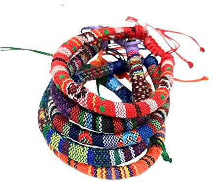 Die Events de la Tata - Armband Faden - Freundschaftsarmbänder - Stoffarmbänder - Fußkettchen - Armbänder Farben - Armband für Herren - Hippie Accessoires, Garn