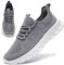 Zapatillas deportivas para mujer, sin cordones, para caminar, correr, gimnasio, cómodas, ligeras, informales, transpirables, deportivas, B Gris claro, 40 EU