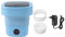 Tragbare Waschmaschine, Faltbare Mini-Waschmaschine mit Abflusskorb, für Wohnung, Wäscherei, Camping, Wohnmobil, Reisen, Unterwäsche, Persönlich, Baby (Blau)